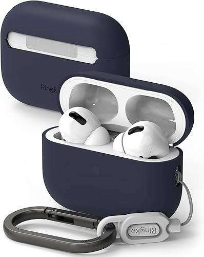 Ringke Funda de silicona compatible con AirPods Pro 2, funda delgada y ligera diseñada para AirPods Pro de 2 generación, color azul medianoche Ringke Funda de silicona compatible con AirPods Pro 2, funda delgada y ligera diseñada para AirPods Pro de 2 generación, color azul medianoche