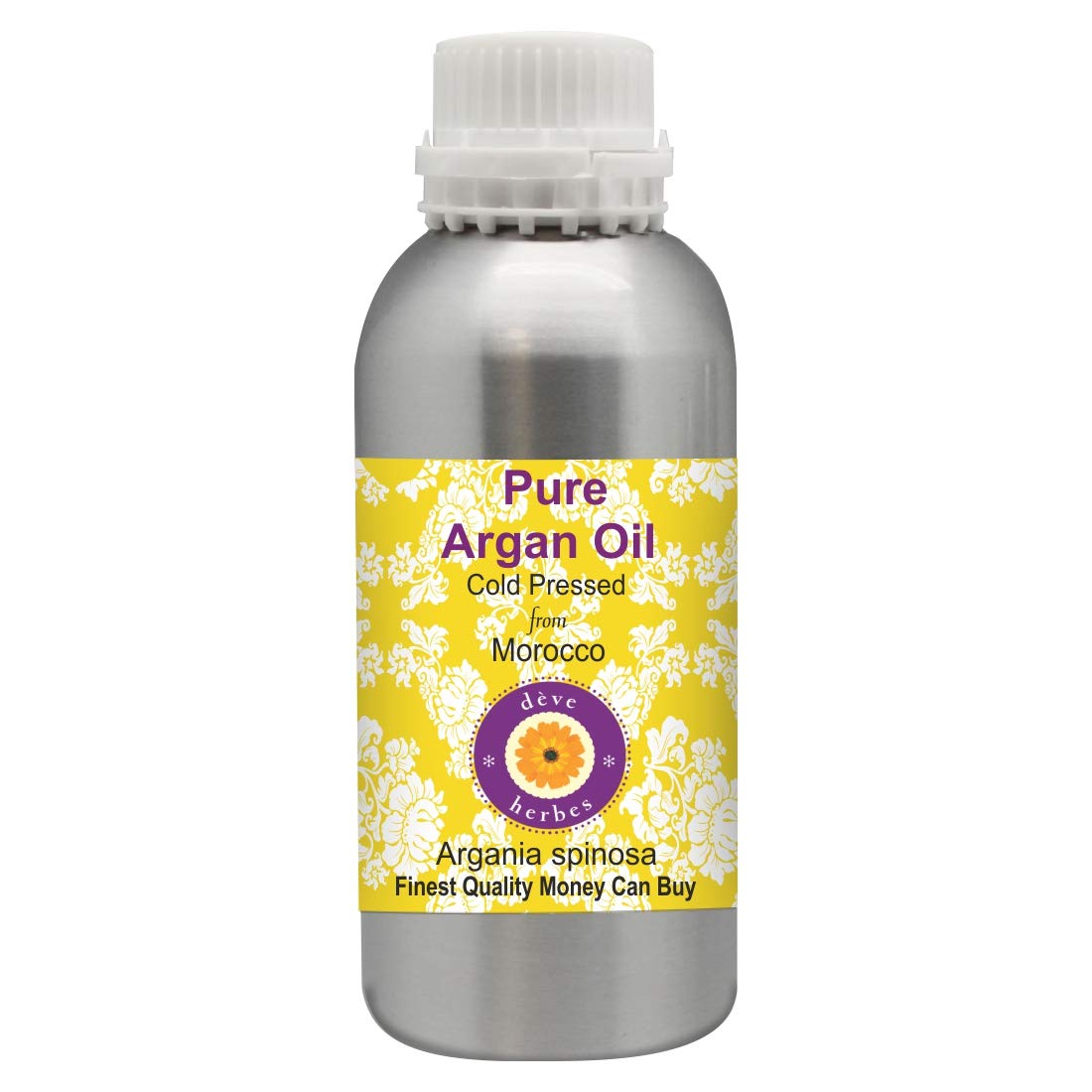 Deve Herbes Pure Argan (Moroccan) Oil (Argania spinosa) Cold Pressed 300ml (10 oz)