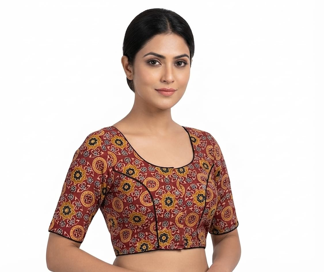 Cotton Blouse (Brown, 34)-picture-22