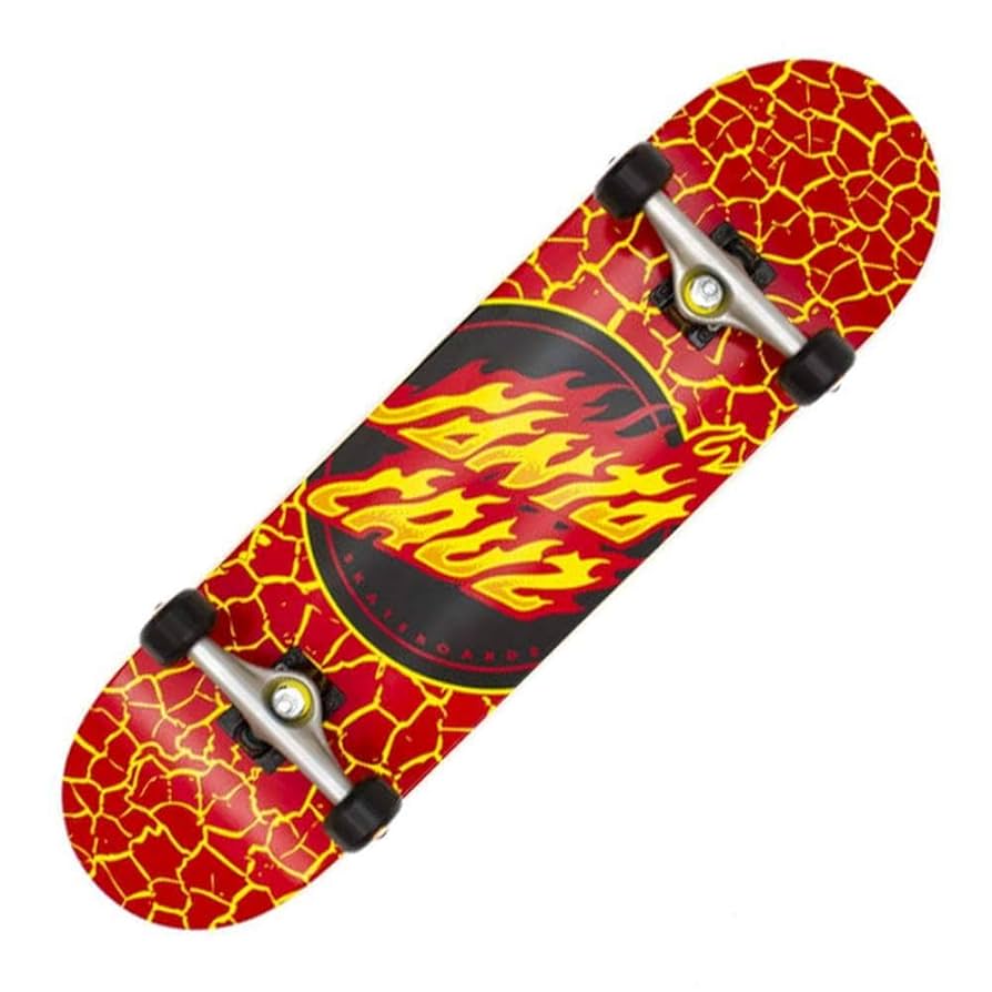 SANTA CRUZ デッキ Santa Cruz Skateboards Complete Flame Dot Red 8.25
