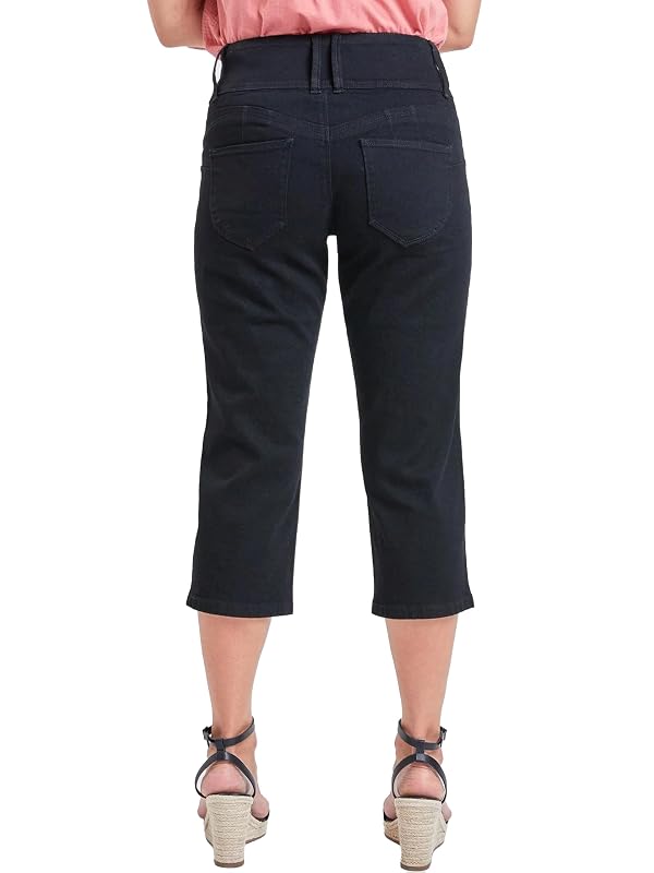 Royalty for Me Women's Wannabettabutt 3-Button Capri Sustainable, Black, 14 by Royalty For Me - Used condition - Image 2