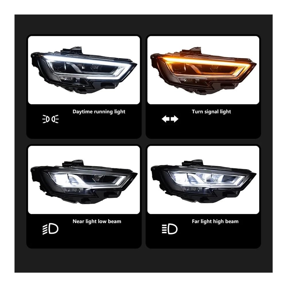 Faros principales Coche Para A3 RS3 Sedan Hatchback 8V 2013-2021