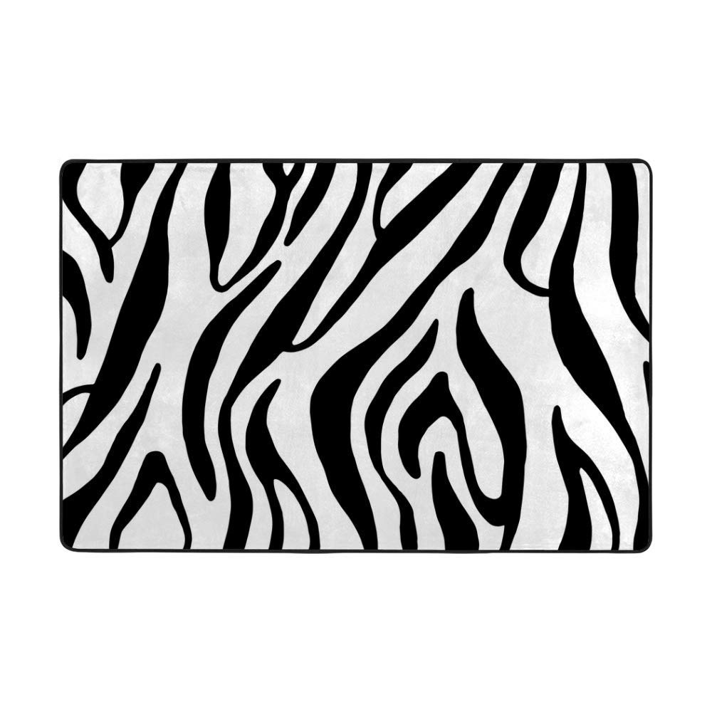 Tapis zèbre velours qui ne perd pas ses poils grand tapis doux de salon