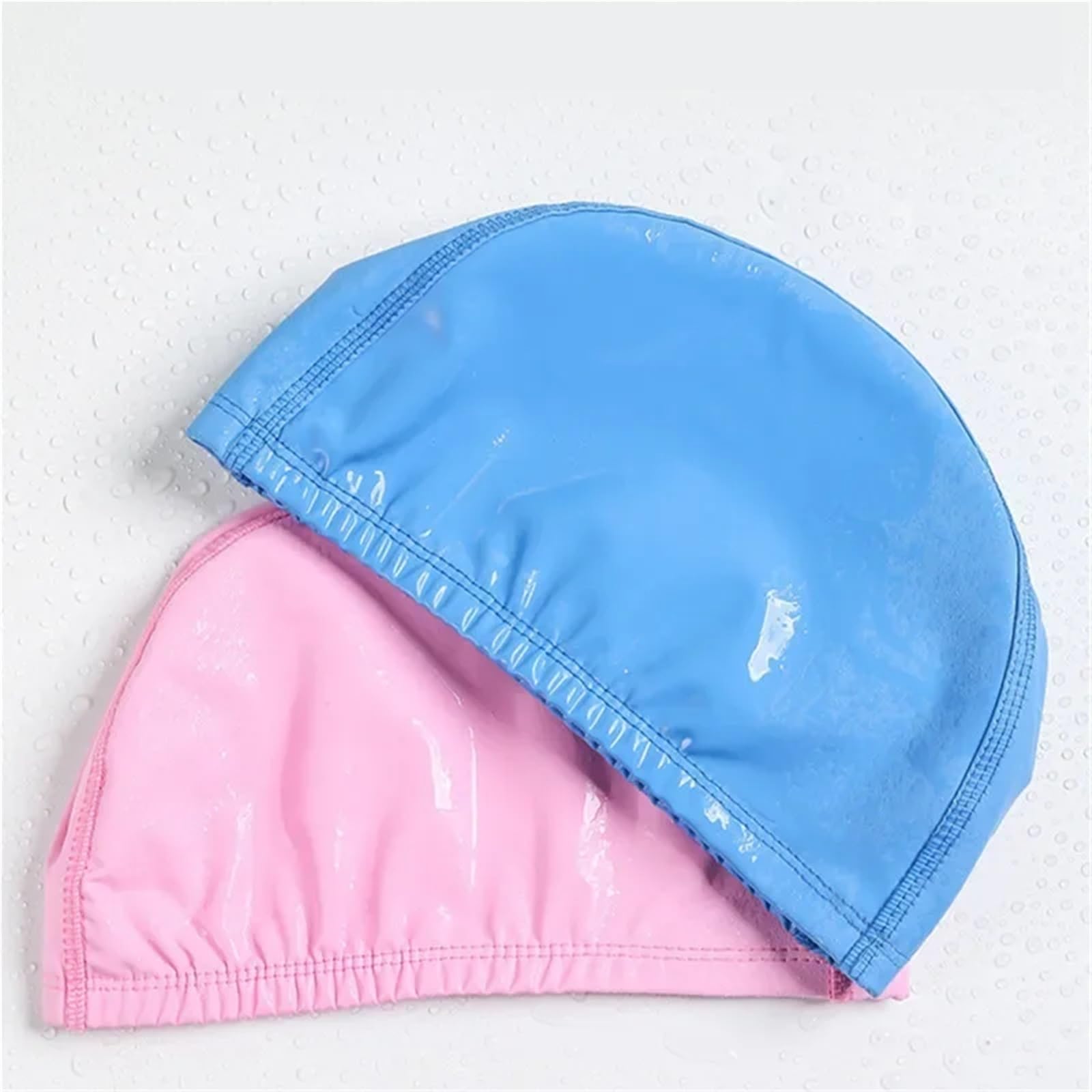Gorro de natación Impermeable, Gorro Piscina Color sólido, elástico, Protege Las Orejas, Pelo Largo, Buceo, 2 uds para Uso En Piscinas