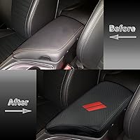 Vista 117 de Funda para reposabrazos de consola central, de piel, antiarañazos, protector de reposabrazos central, accesorios de decoración interior, compatible