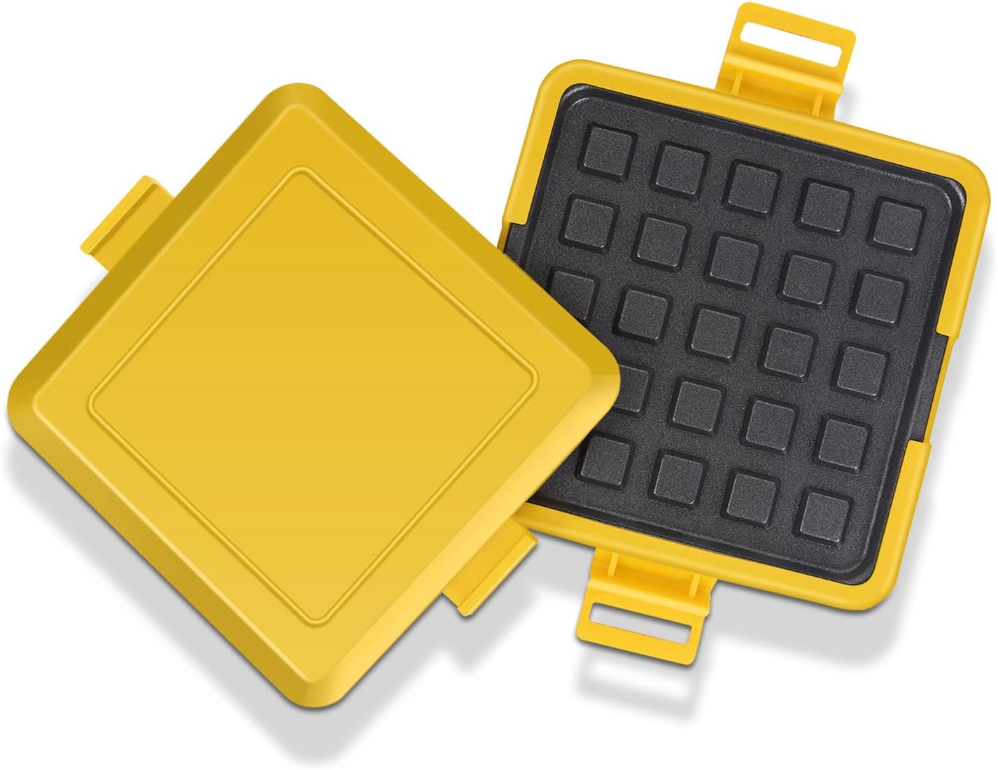 Diydeg Microwave Sandwich Maker, No Electricity Dishwasher Safe Microwave Toastie Maker, Panini Press Grill, Grilled Cheese Maker for Cooking Breakfast, Toastie Safe in Microwave Oven (Yellow)