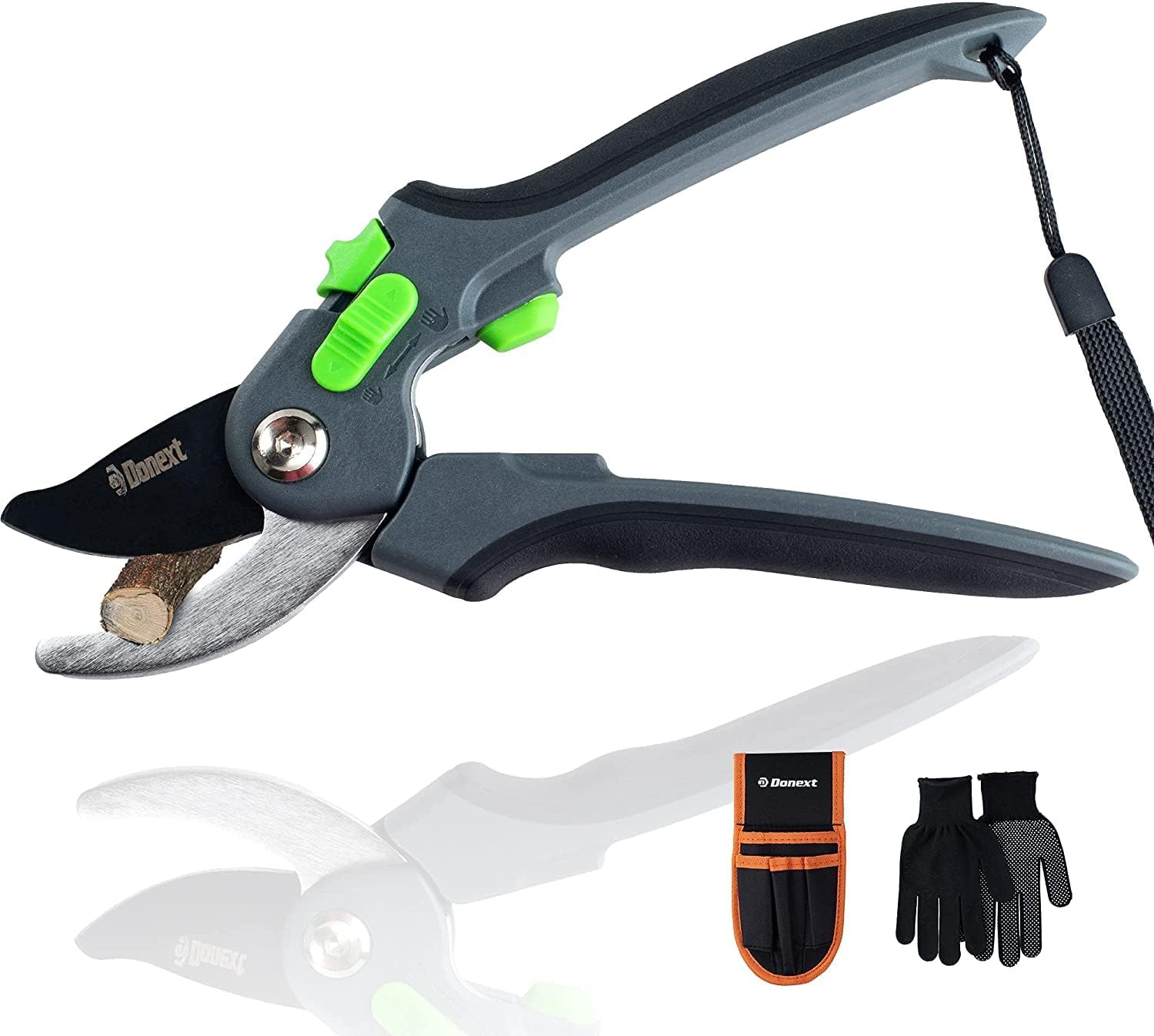 Donext 剪定ばさみ 剪定鋏 園芸用はさみ 果樹 庭木の剪定 切断直径mmまで 刃幅調整可能 ロック機能付き 人間工学ハンドル 作業用腰袋付き Sk 5 激安商品 Donext 剪定ばさみ 剪定鋏 園芸用はさみ 果樹 庭木の剪定 切断直径mmまで 刃幅調整可能 ロック機能付き 人間工学ハンドル 作業用腰袋付き Sk 5 激安商品