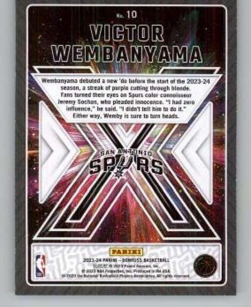 Miniatura 2 de 2023-24 Donruss Great X-Pectations #10 Victor Wembanyama San Antonio Spurs NBA Basketball Trading Card
