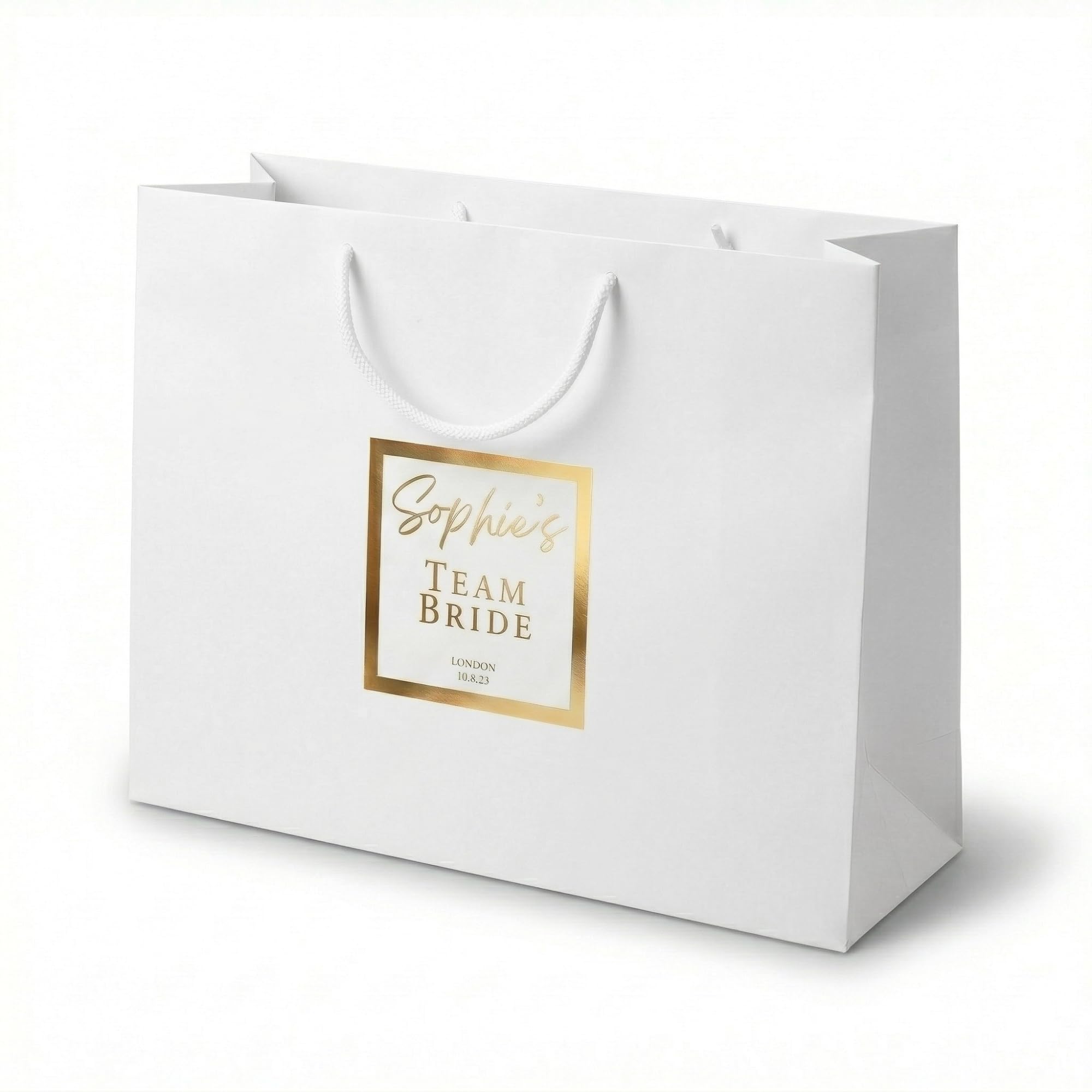 COOKIES AND KOALAS White Large Hen Party Gift Bag Foil Sticker 40x30x13cm