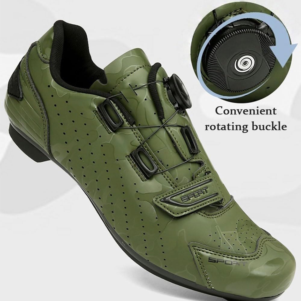 Zapatillas Ciclismo Montaña, Zapatos Bicicleta Montaña Hombre Mujer Zapatillas de Ciclismo Verano Ligeros, Calzado Bicicleta con 4 Hoyos Cleats 36EU-47EU