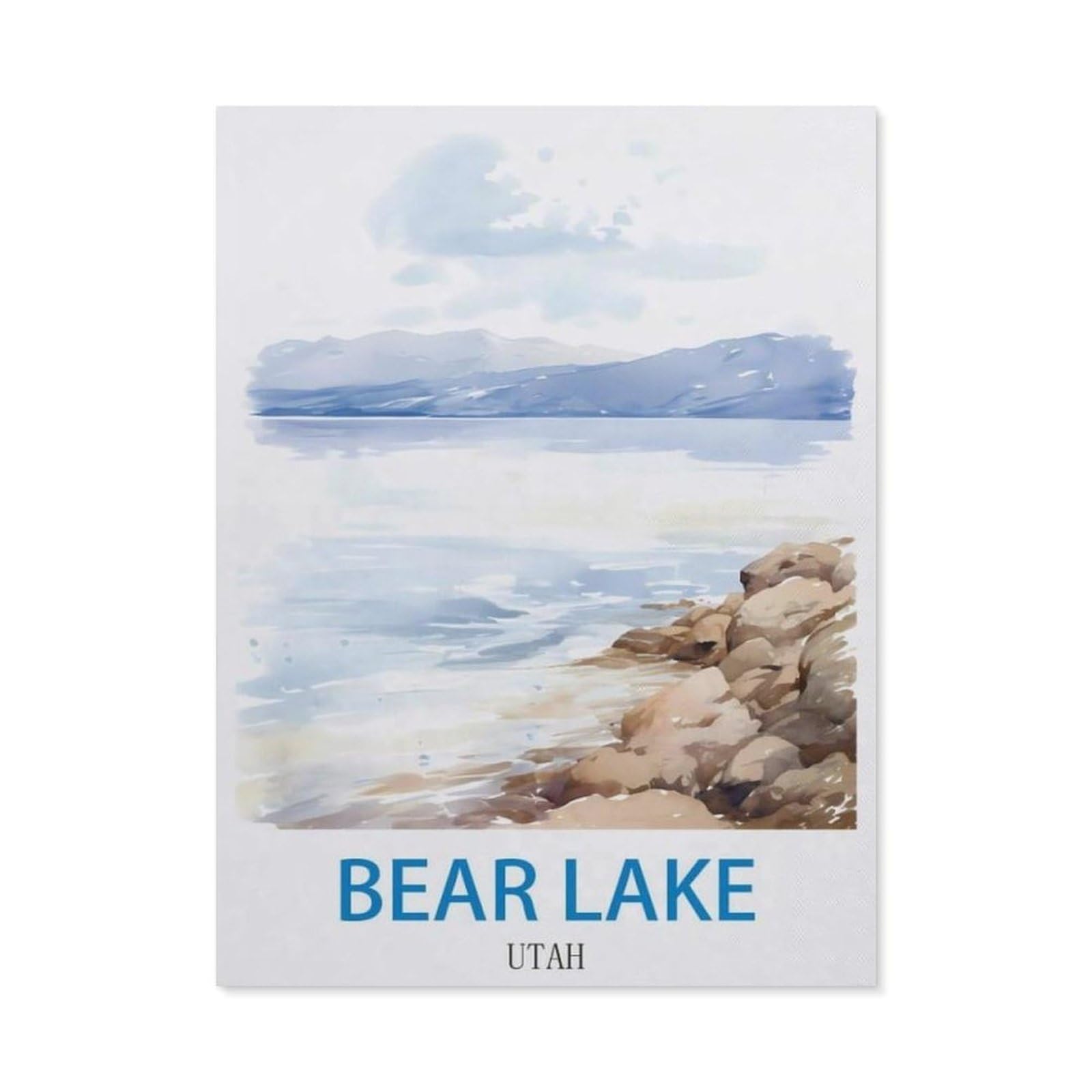 BEAYODKP 5D DIY Diamond Painting Kit，Bear Lake Utah，Crystal Mosaic Full Drill Round Diamond Painting Embroidery Accessories（40 x 50 cm/15.74 x 19.68 inches）-CM31