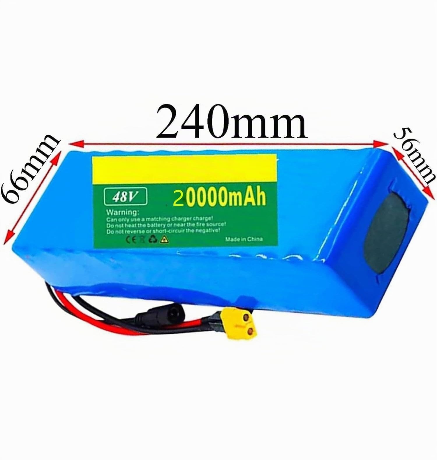 48V Ebike batería 20AH Batería de Litio, batería de Bicicleta eléctrica 48V con BMS Cargador 2A para 50-750W Bicicleta eléctrica, e-Scooter, e-Scooter, e-Motor (48V 20Ah)