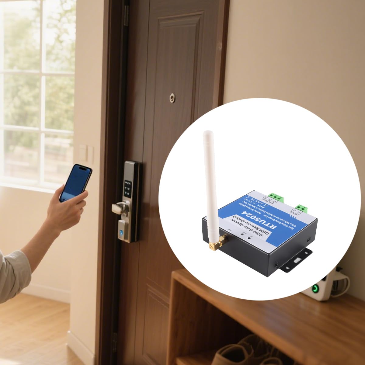 Contrôleur WiFi à distance GSM RTU5024 Système de contrôle d'accès GSM pour la sécurité des portes avec fonction d'ouverture de porte à distance