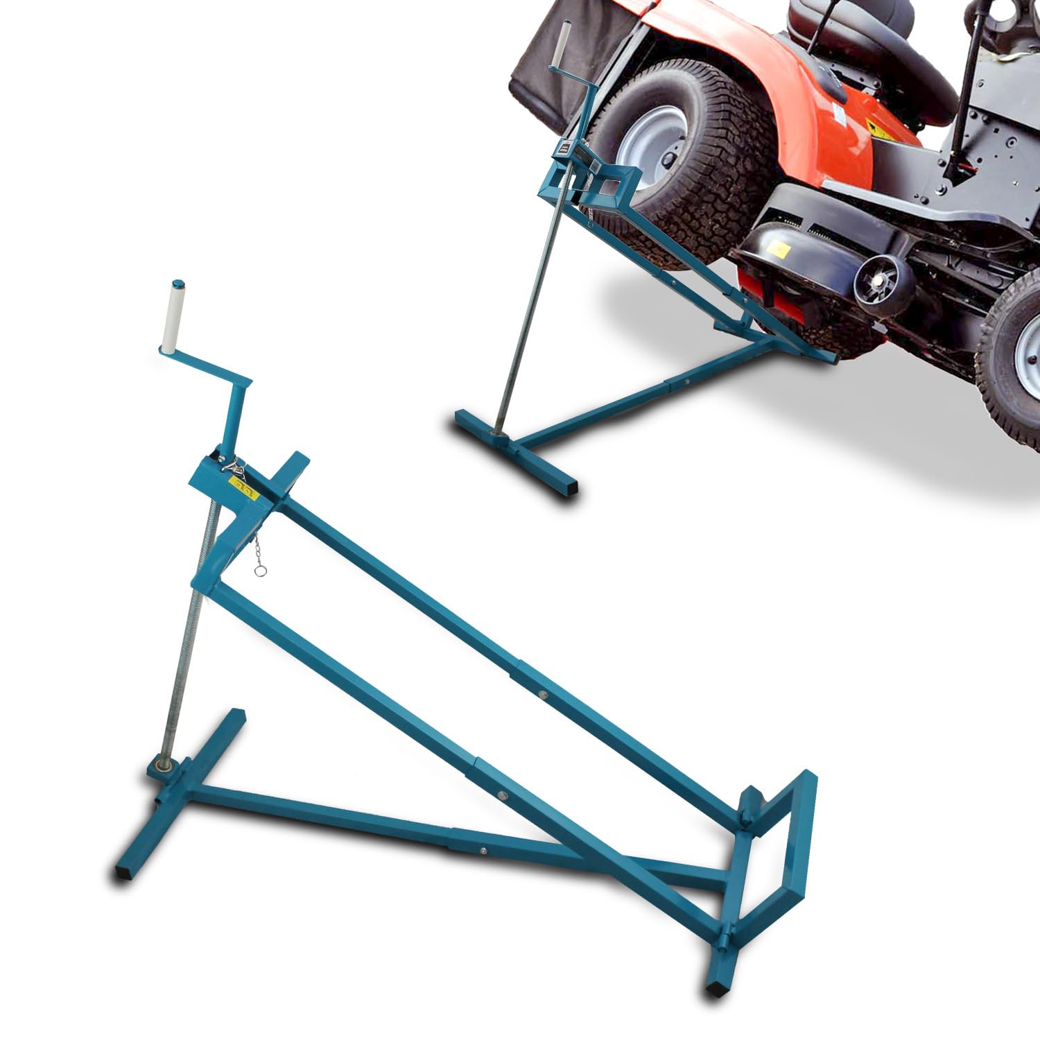 BITUXX Hebevorrichtung Rasentraktor-Heber Aufsitzmäher Mowerlifter 400kg Belastung +40° Neigung +100cm Auffahrbreite