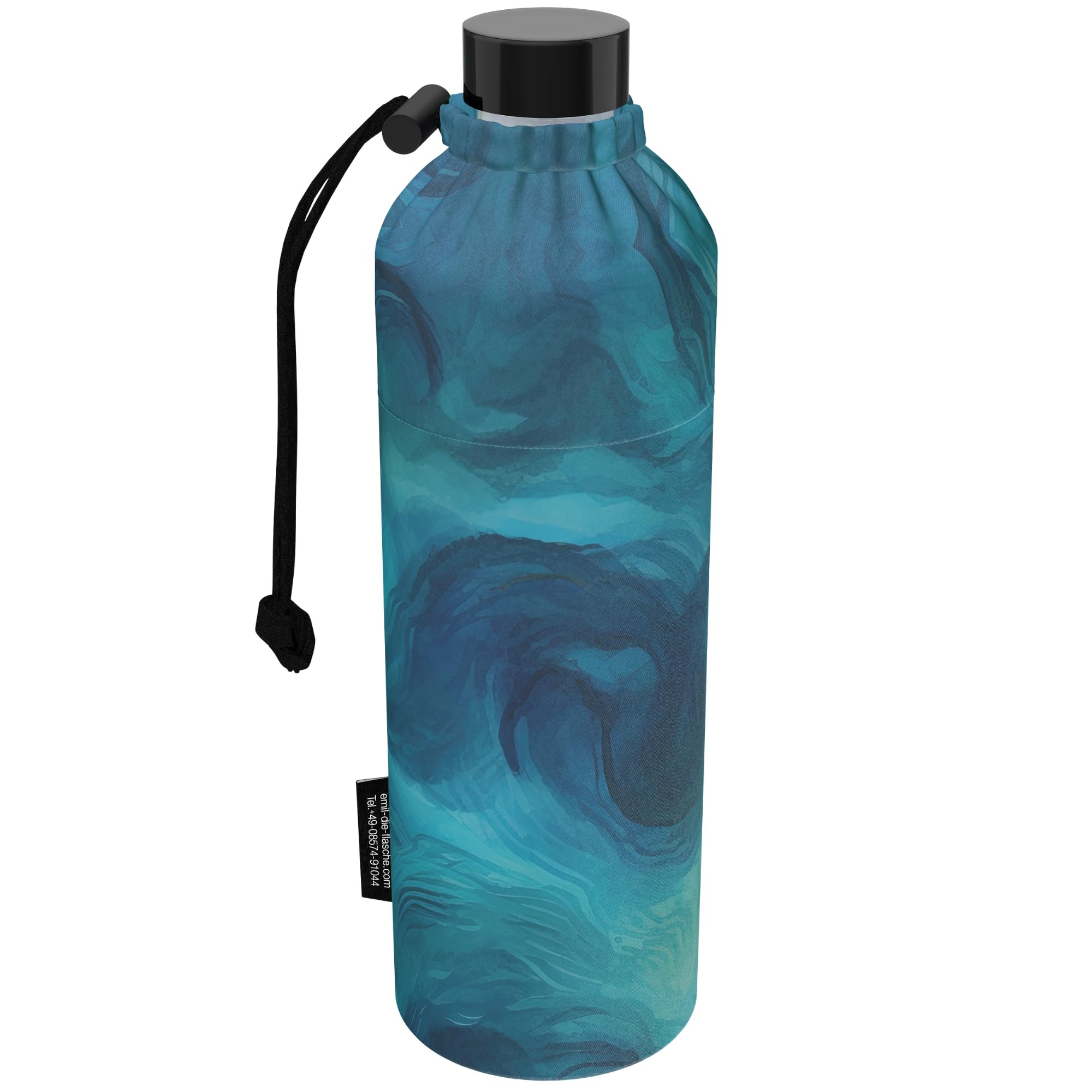 Emil Trinkflasche aus Glas für Mädchen & Jungen isolierte Glasflasche für Schule, Freizeit, Sport: Kinder & Eltern Wasser (0,75l)
