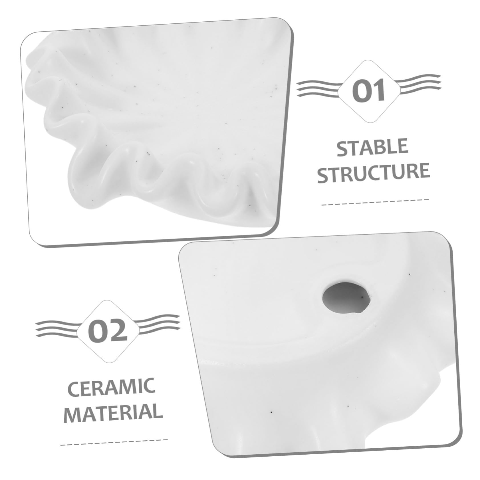 Gatuida Jabonera de Cerámica de Color Claro en Forma de Hoja de Loto, Bandeja Autodrenante para Jabón en Barra, Diseño Estable y Elegante, para Baño y Ducha, Accesorio Funcional Hogar