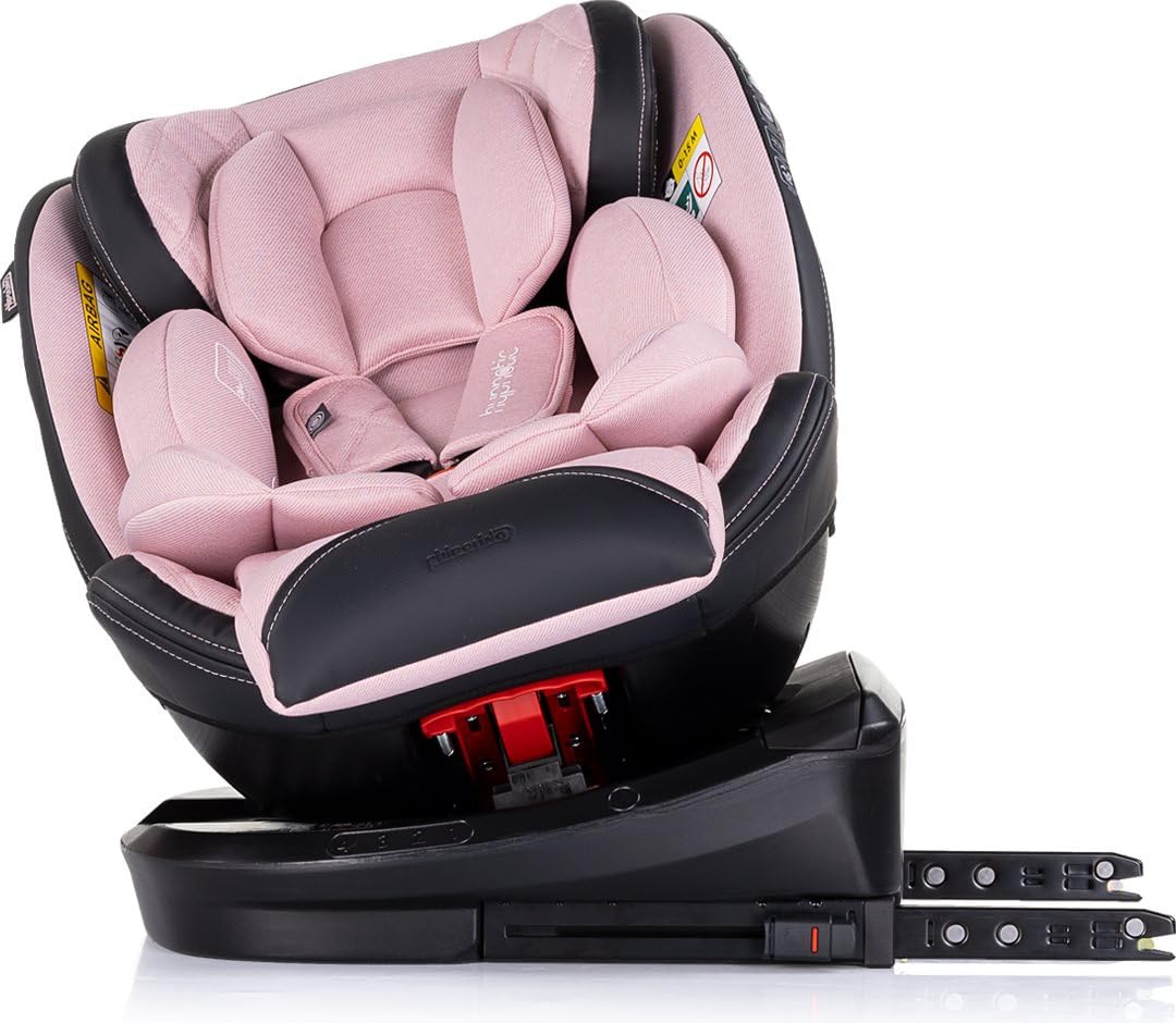 Chipolino Fotelik dziecięcy Hypnotic i-Size (40-150 cm) Isofix, Top Tether, zagłówek, kolor: różowy