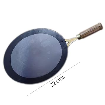 Abee 3mm Heavy Iron Curve Dosa Roti Tawa Pan (Multicolor, 800 Grams)