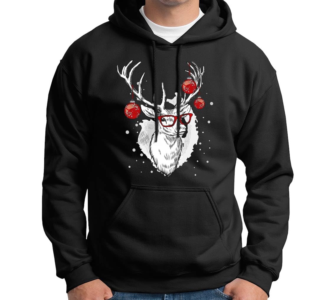 Tassenbrennerei Hoodie - Weihnachtspullover - Cooler Elch Pullover mit Weihnachtsmotiv - für Nikolaus, Weihnachten - Herren & Damen