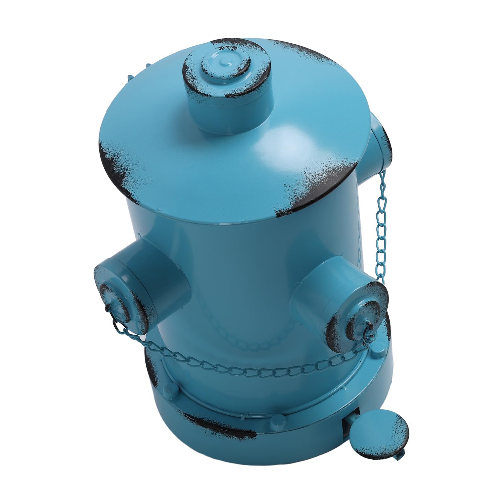 TOPINCN Bote de Basura Retro de Hierro Forjado con Gran Capacidad para Oficina en el Hogar, Bote de Basura Decorativo con Bote de Basura con Pedal para Escritorio de Piso (azul claro)