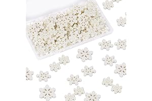 White Resin Snowflake Embellishment Charms
