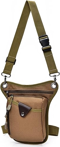 Miniatura 9 de Riñonera de senderismo de cuero para mujeres y hombres, motocicleta, viajes, deportes al aire libre, equitación, campamento, bolsa de hombro