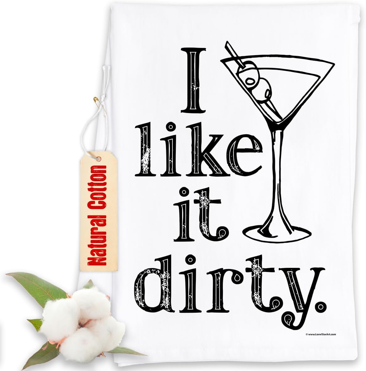 I Like It Dirty - Martini Funny Kitchen Towels Decorative Dish Towels with Sayings, Funny Housewarming Kitchen Gifts - Multi-Use Cute Kitchen Towels - Funny Gifts for Women