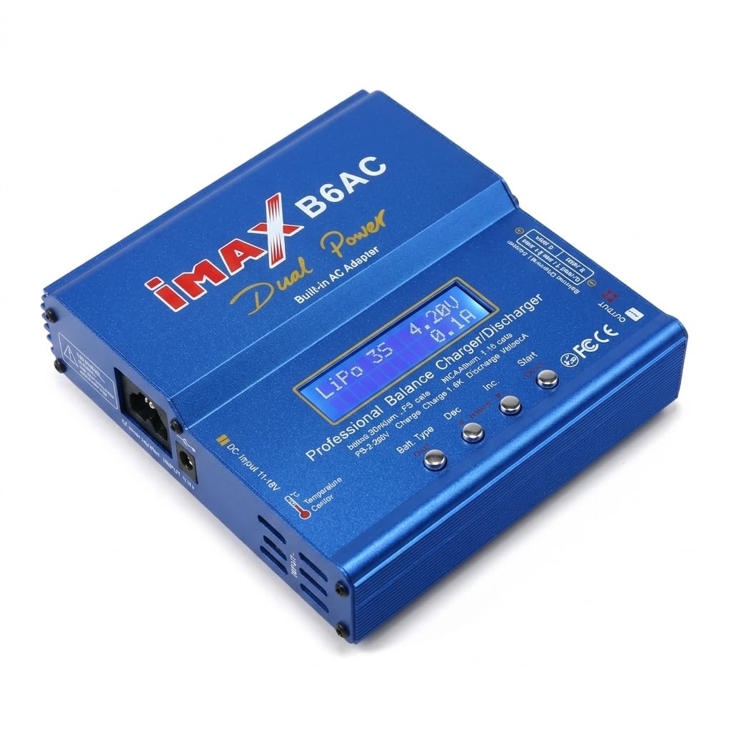 Chargeur Imax B6 AC RC 80 W 6 A avec écran LCD numérique double alimentation AC/DC Li-ion Life Nimh Nicd PB Lipo Déchargeur de batterie pour voiture RC avion, bateau