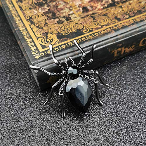Image of YOQUCOL Halloween Spider Shape Brooch Pins for Women Girls Gift