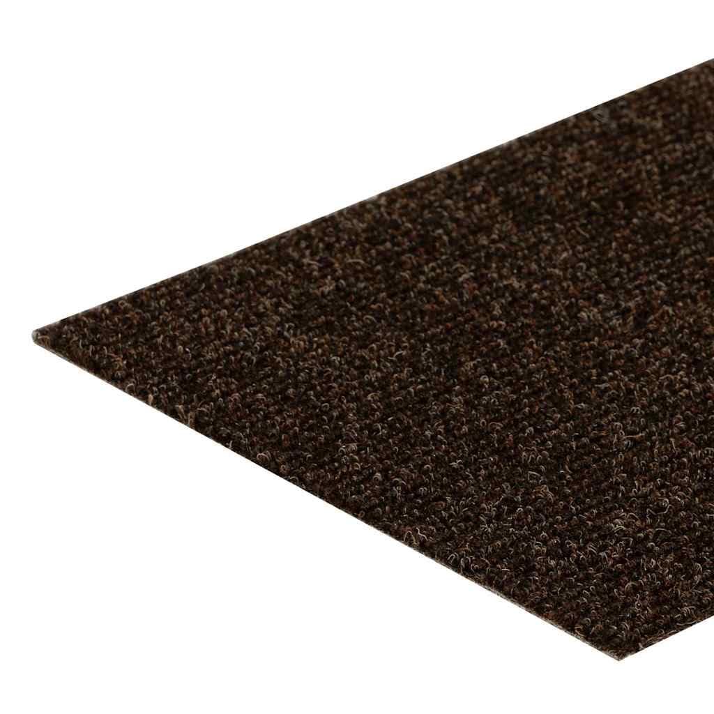Lot de 15 tapis d'escalier autocollants, 60 x 25 cm, marron