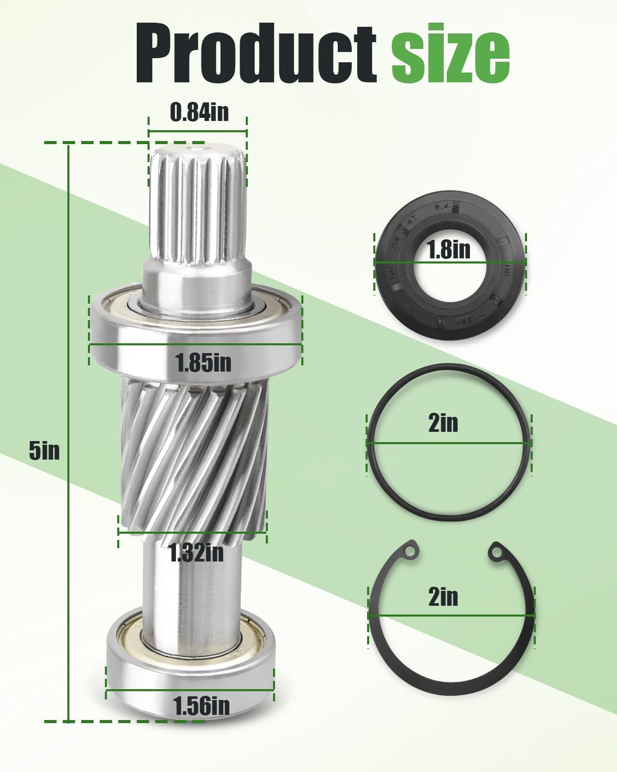 Golf Cart Input Gear Shaft Kit Fit for EZGO Electric RXV 2008-up, Replacement 23520G1 620327 620328 620329