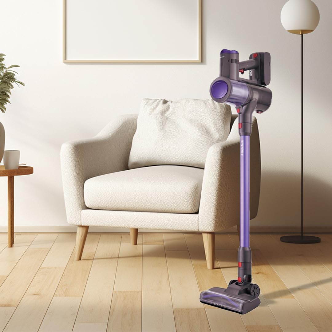 MAURY'S IL NUMERO UNO DEL RISPARMIO High-Tech Aspirapolvere 150W Senza Fili Potente, Scopa Elettrica,Ricaricabile e Leggera, Senza Sacco,Multisuperficie, Autonomia 40 Min, Luce Led