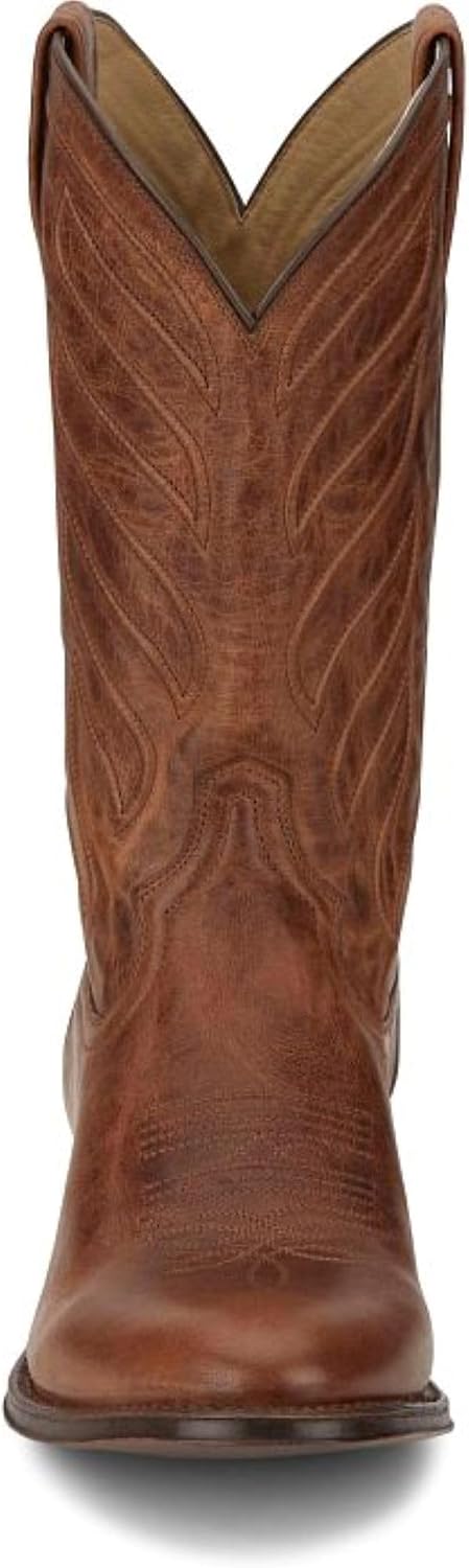 Tony Lama Lenado 12” Western Boots for Men - Derby Collection - Round Toe Leather Cowboy Boots with Comfort Footbed, Durable