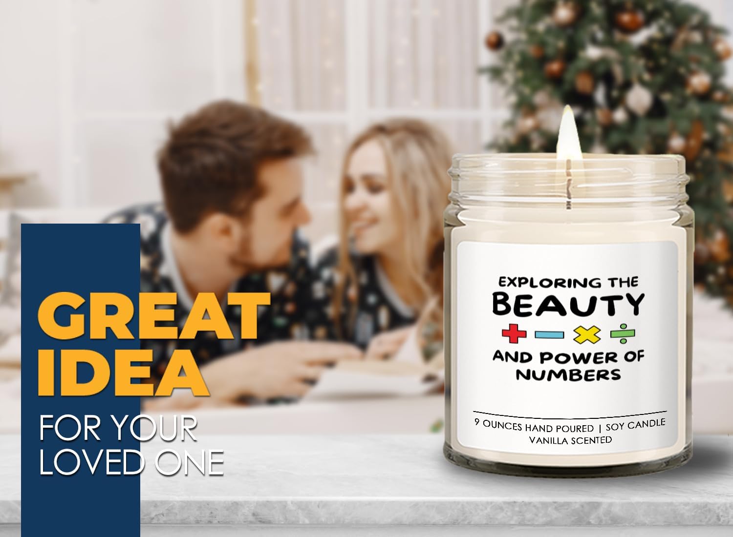Math Teacher Vanilla Candle - Exploring The Beauty - Math Teacher Gifts Mathematician Jokes Professor Educator Sstatistics Tutor Algebra Calculus