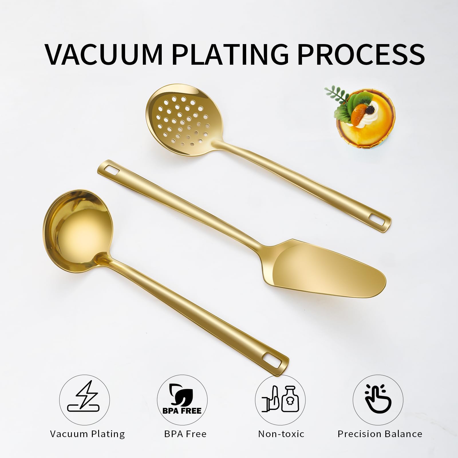 Juego de utensilios de cocina de acero inoxidable, 11 piezas
