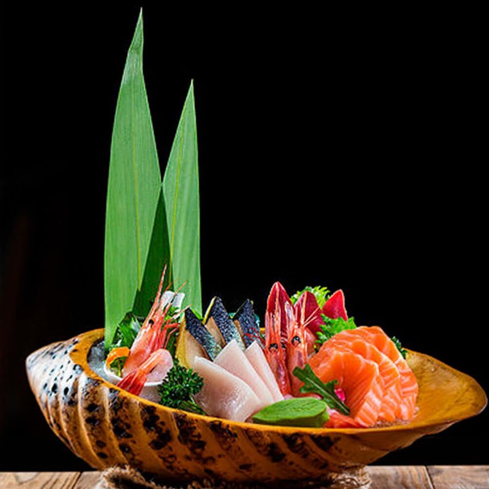 Alipis 100pcs Leaves for Sushi Dish Decoration Japanese Serving Mats Platter for Sashimi and Sushi Presentations