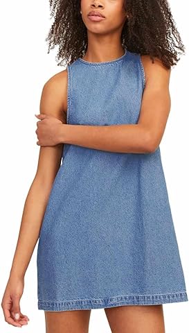 Medium Blue Denim Kadın Kısa Elbise JXMACY SHORT A SHAPE DENIM DRESS DNM