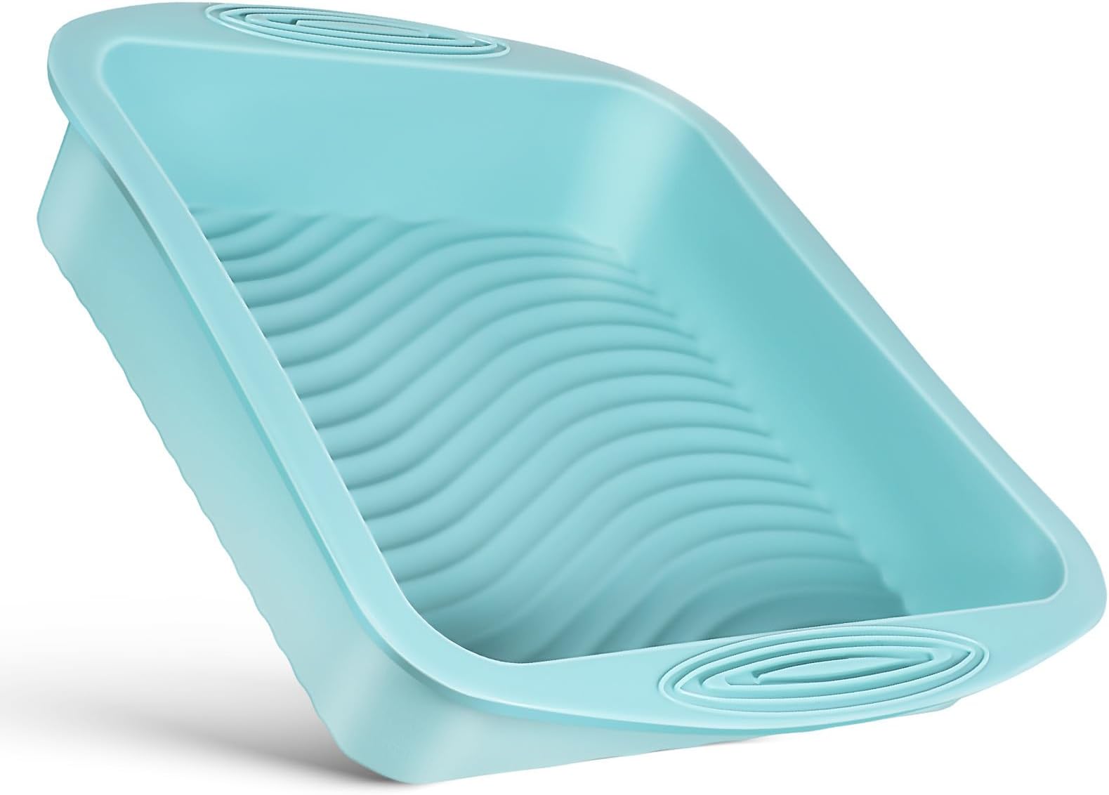 Square Silicone Baking Tray Non-Stick Loaf Pan Bread Pan Cake Tin Blue for Home Oven Baking and Toast Bread