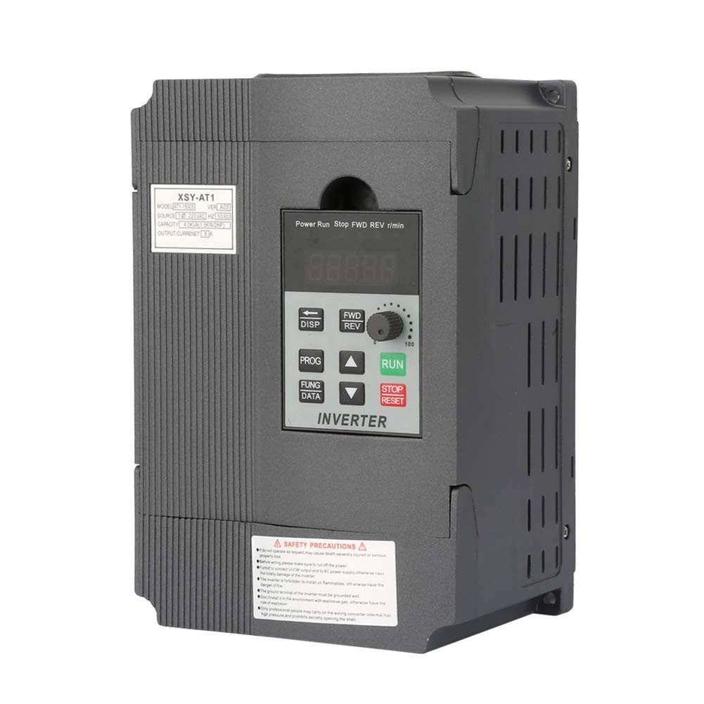 VFD Frequenzumrichter, 1,5 kW AC220V Einphasen-Wechselrichter Universalfrequenzwandler für 0-400 Hz Dreiphasenmotor