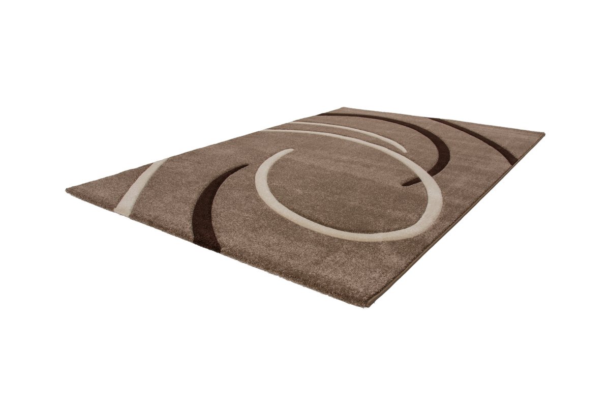 Lalee 347255115 Tapis de créateur aux Contours découpés Motif Tendance, Beige, 160 x 230 cm