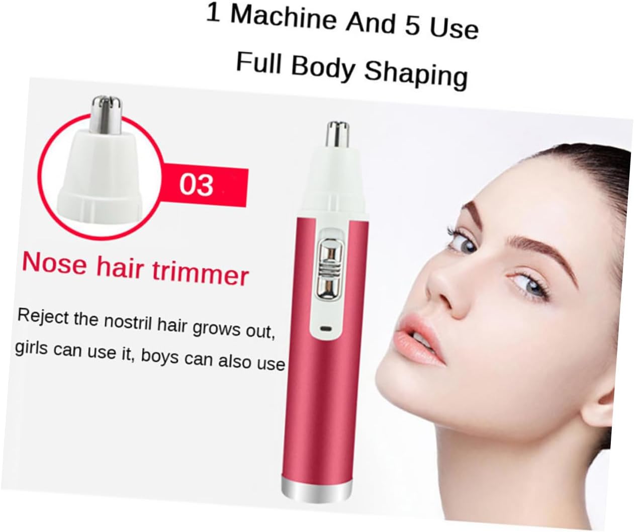 NOLITOY 1set USB Rechargeable Hair Remover for Women Multi-Function Shaving and Trimming Kit Compact and Lightweight for Eyebrows Facial Hair and Bikini Line and Materials Elegant