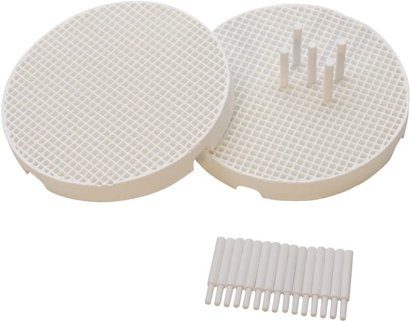 Set of 2 Mini Honeycomb Boards - Large Hole with 20 Ceramic 1.6 MM Pins Jewelry Making Repair Soldering Work Surface Tool