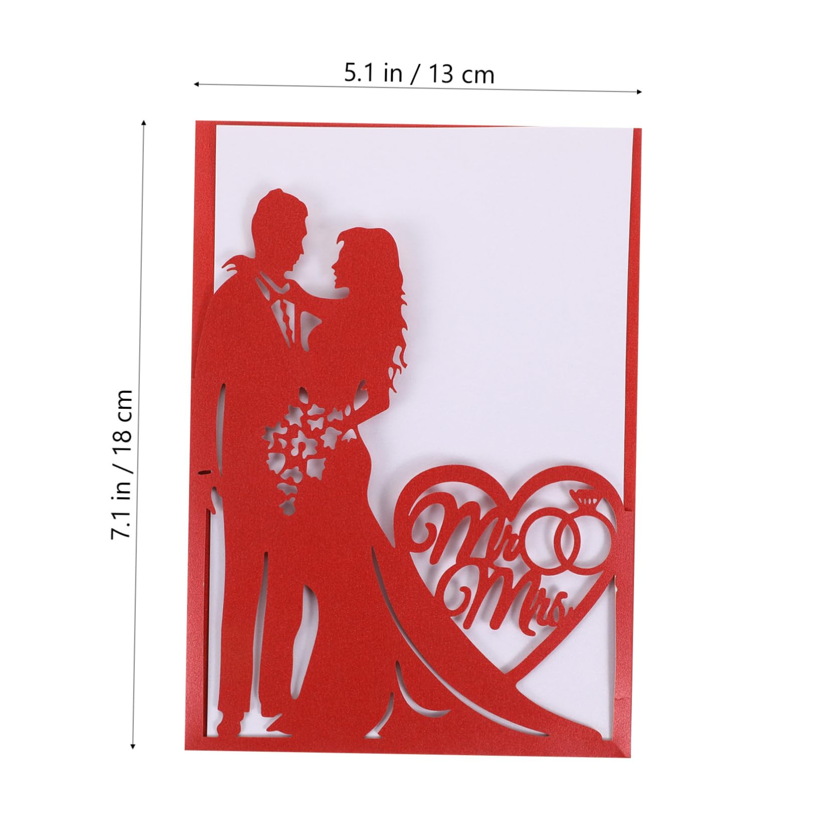 CHILDWEET 60pièces Cartes Invitation Papier Creux Pour Mariage Saint-valentin Et Anniversaires Invitations Romantiques Élégantes
