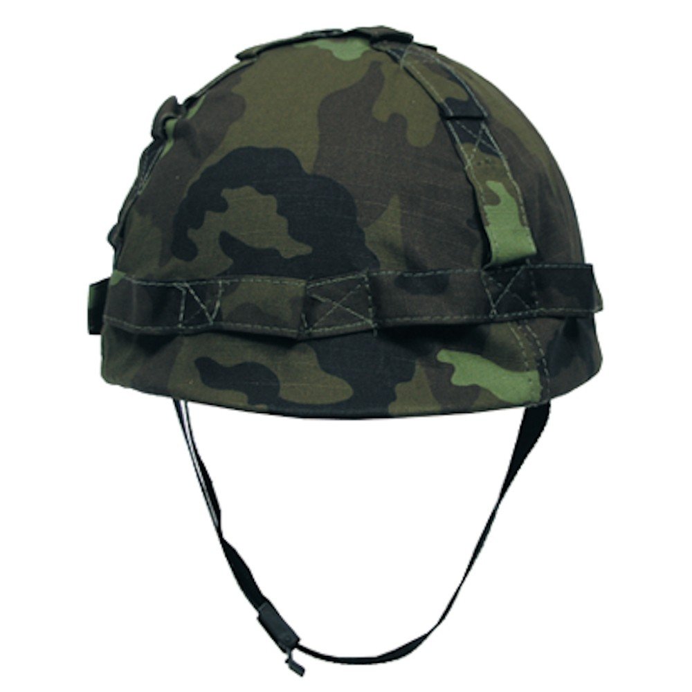 MFH Plastic Helmet with Flecktarn Camo Cloth Cover