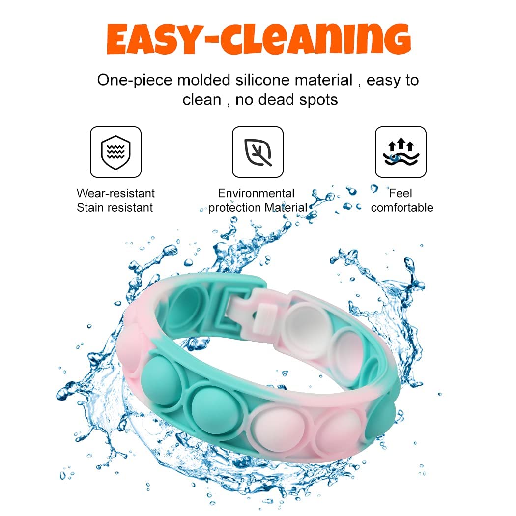 プッシュポップ ブレスレット 6本 セット おもちゃ 子供 ストレス解消