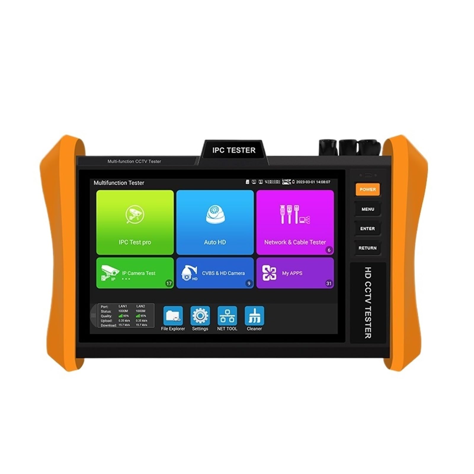 Tester per sistemi CCTV, Tester CCTV NUOVA versione 8 pollici 8K H.265 H12-CLMOVTADHSEF telecamera IP Supporto POE++, o SFP Ipc Poe(H12-ADHS)