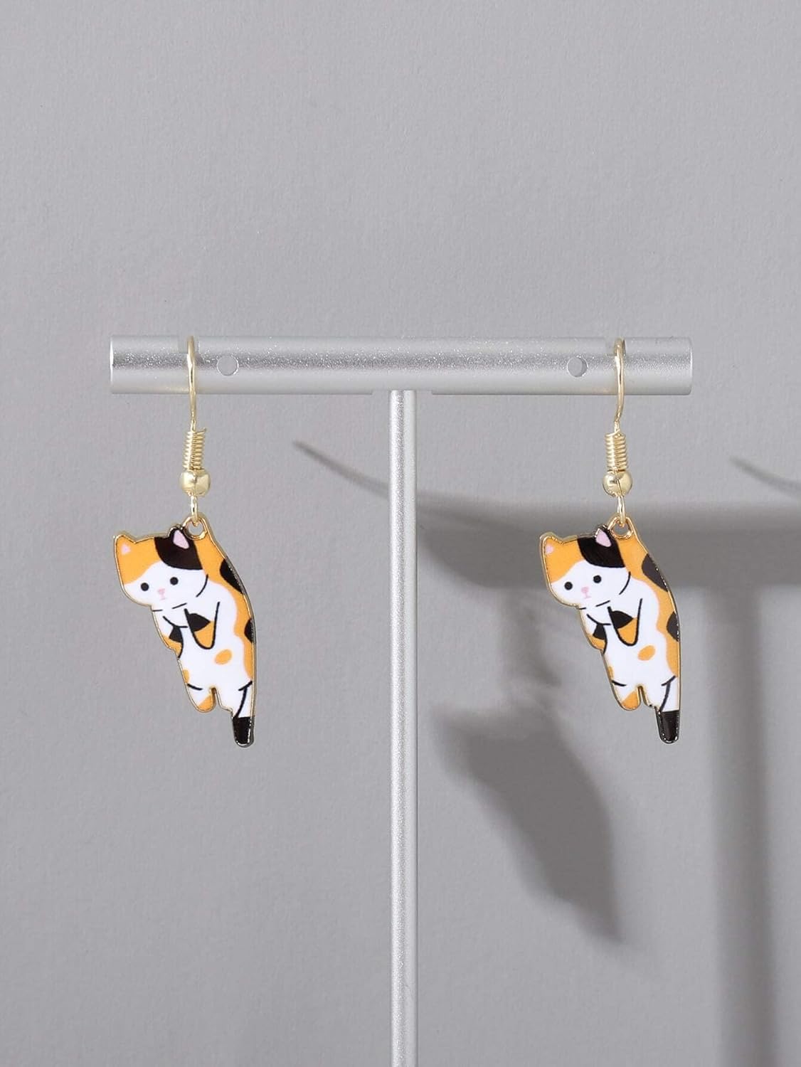 Lovely Cat Dangle Earrings, Various Cute Scruffing Cat Kitten Kitty Drop Earrings for Women Jewelry - Image 3
