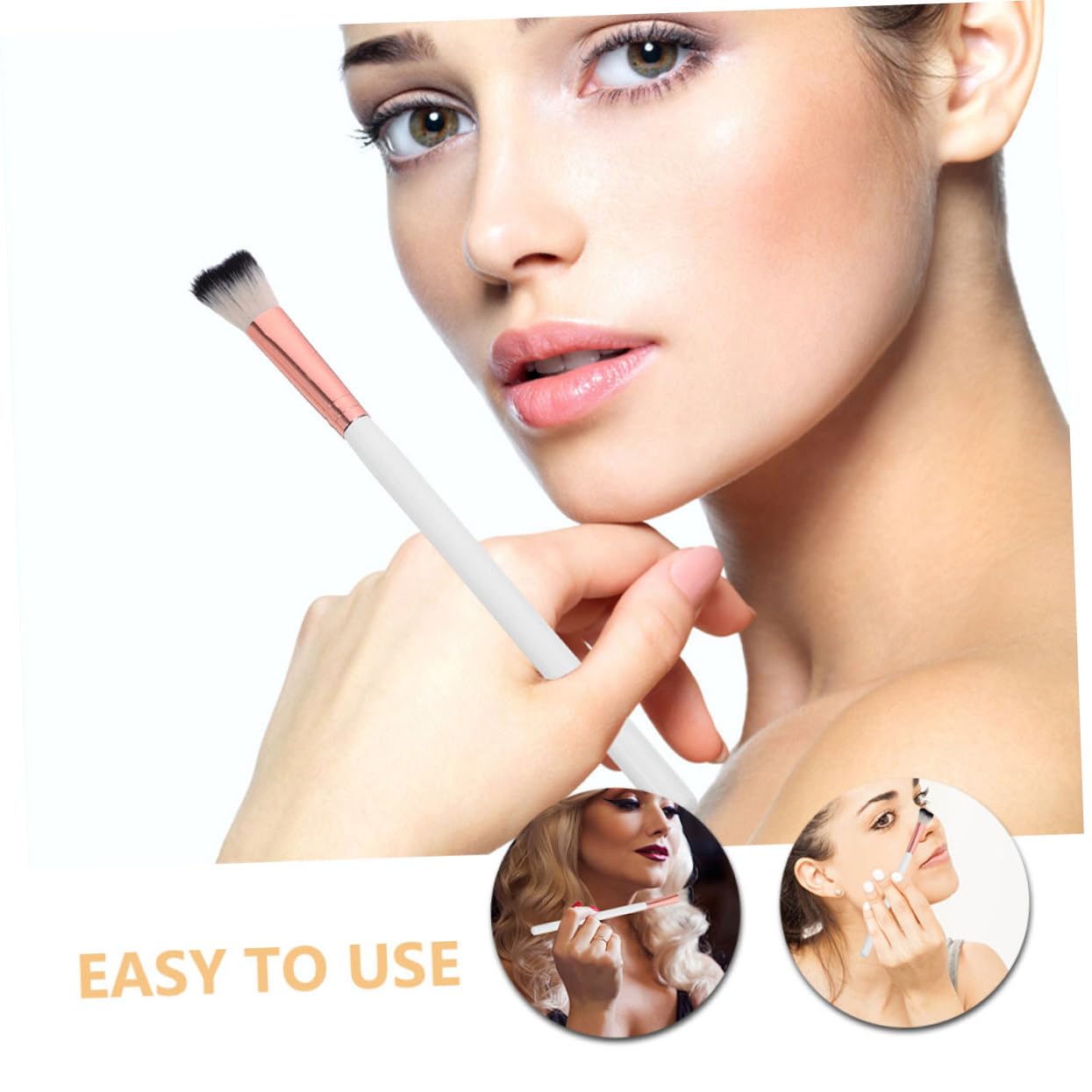 NOLITOY Makeup Brush for Nose Highlighter Makeup Brush Blush Brush Cosmetics Brush Soft Hair Brush Women's Makeup Tool Portable
