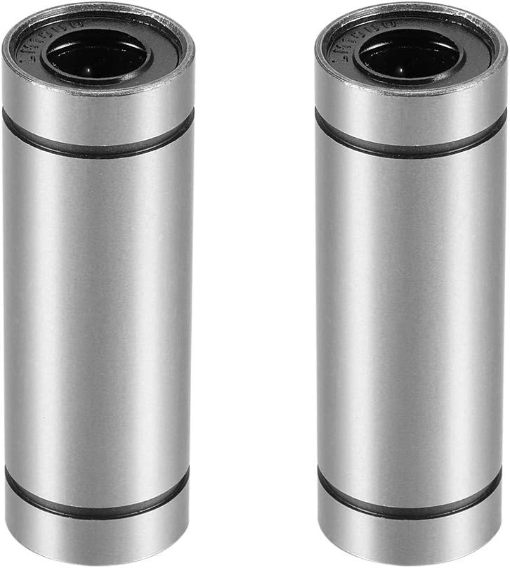 uxcell LM10UU Extra Long Linear Ball Bearings, 10mm Bore Dia, 19mm OD, 55mm Length (Pack of 2)