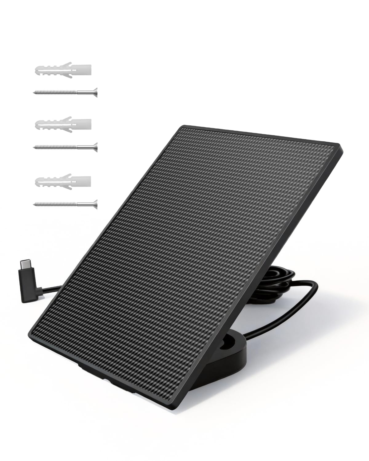 BOTSLAB Accessoires Panneaux solaires extérieurs étanches pour sonnettes vidéo, fournissant Une Alimentation Continue aux sonnettes vidéo